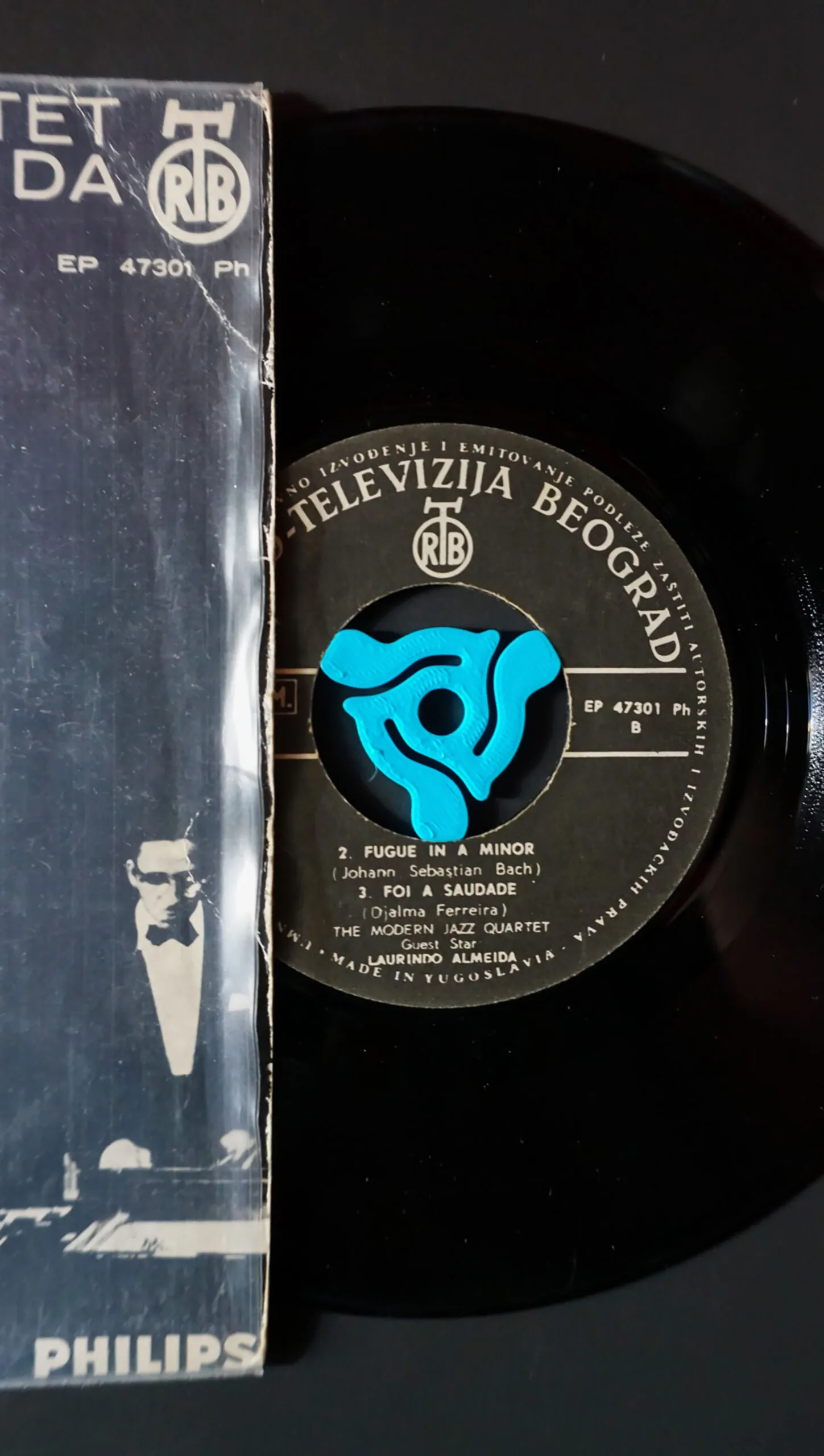 Retro 45 rpm record insert