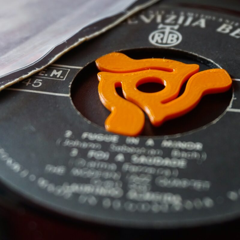 Retro 45 rpm record insert