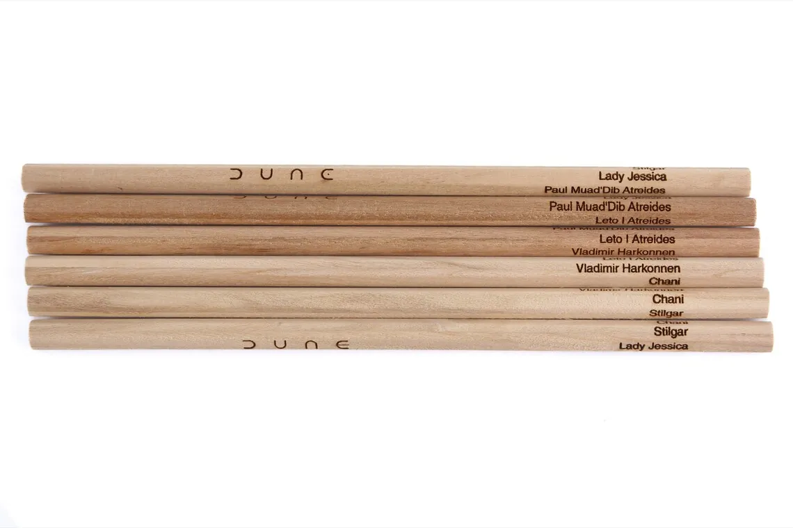 Dune Engraved Wood Pencils