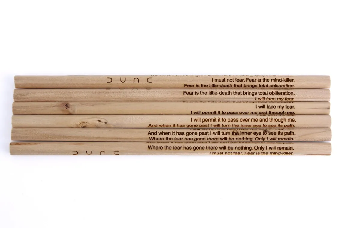 Dune Engraved Wood Pencils