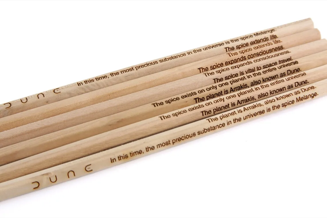 Dune Engraved Wood Pencils
