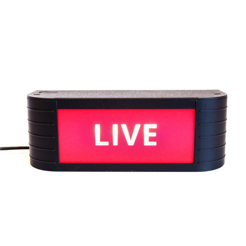 Retro On-Air Light with Customizable Plates