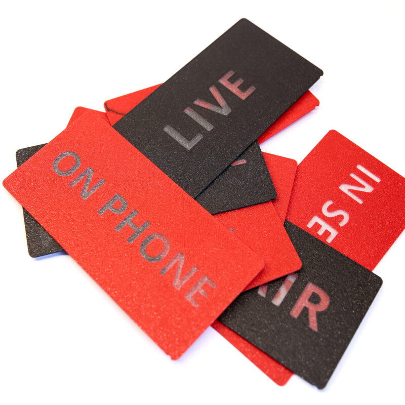 Retro On-Air Light with Customizable Plates